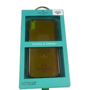 Kate Spade New York Phone Case iPhone XS Max Clear Pink Flexible Playful Chic